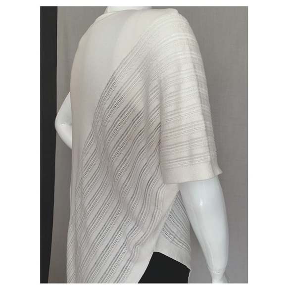 Chico's Traveler's Asymmetrical Poncho Sweater XL - Picture 4 of 8